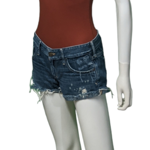 Abercrombie & Fitch New York Denim Short Shorts in Blue, W25 - Picture 3 of 8